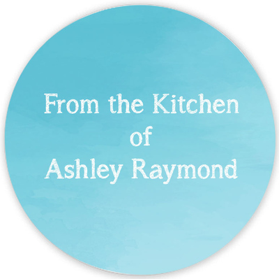 Blue Ombre Kitchen Round Stickers
